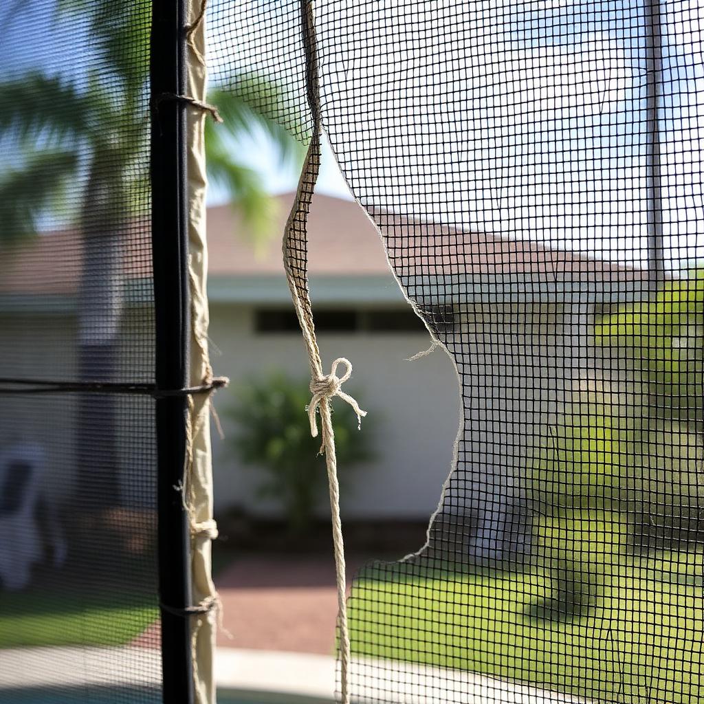 Before — pool enclosure rescreen
